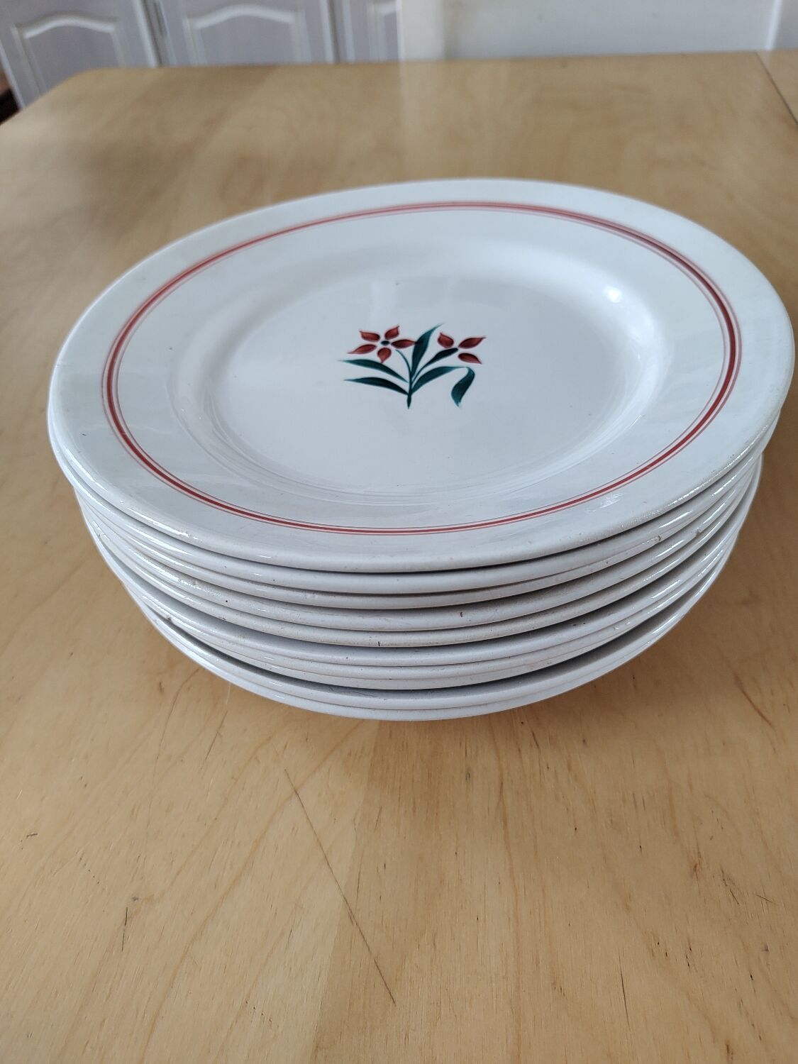 Set of 10 Moulin des Loups plates