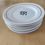 Set of 10 Moulin des Loups plates