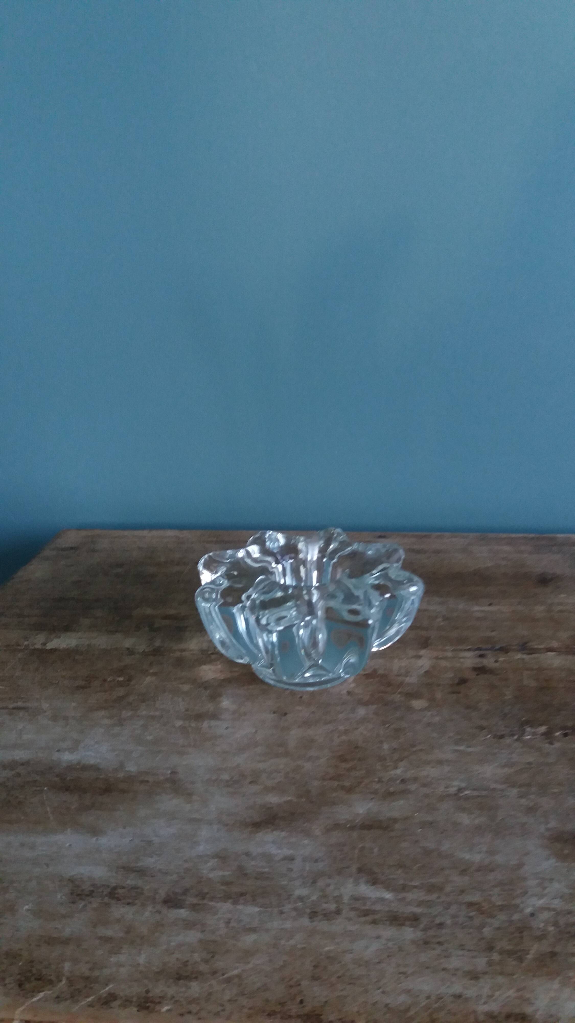 Star or flower candle holder in glass or crystal