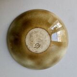 Enamelled ceramic dish, flower, Perigordine pottery, 60s