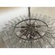 White and Transparent “Selle” Murano Glass Chandelier in Mazzega Style