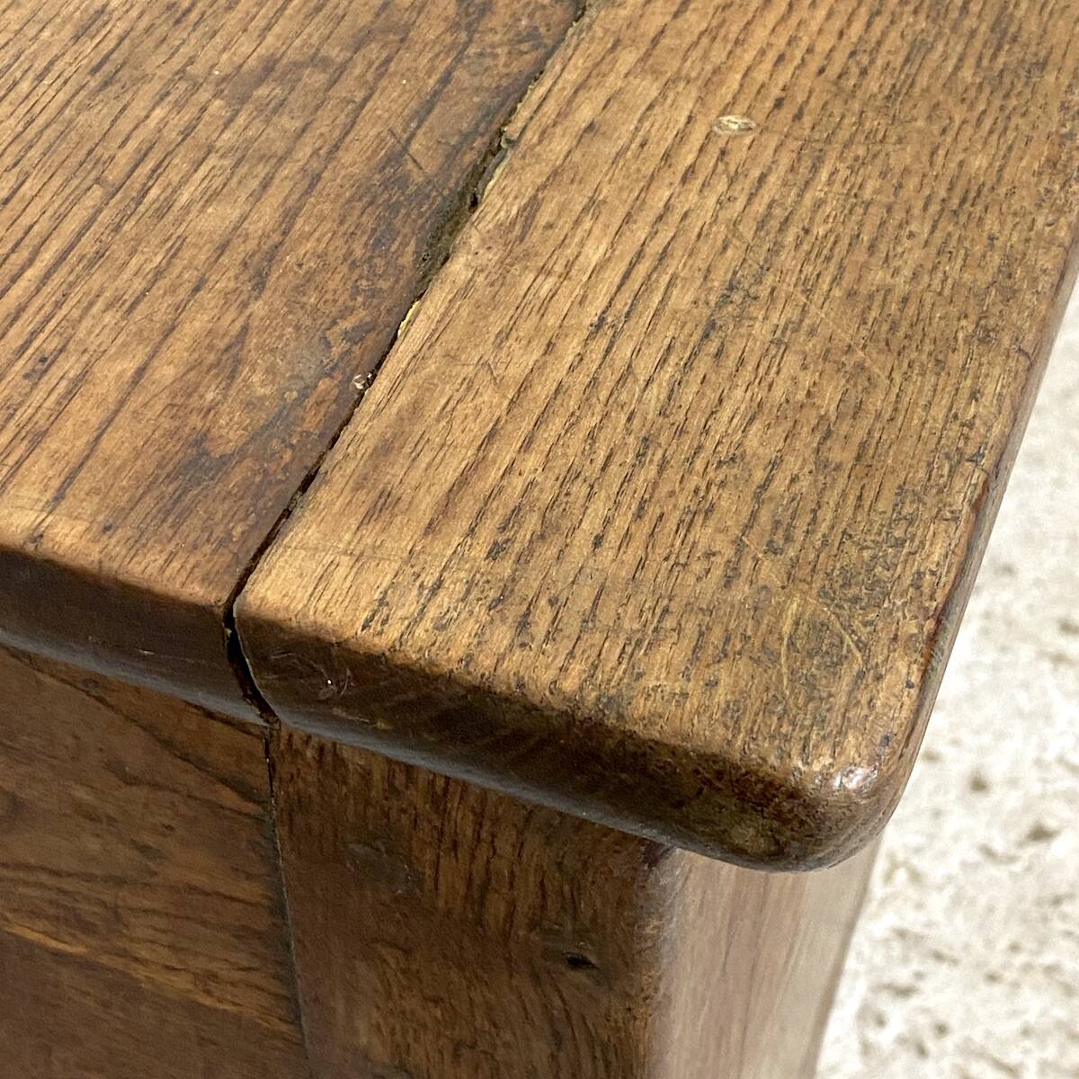 19th century solid oak chest