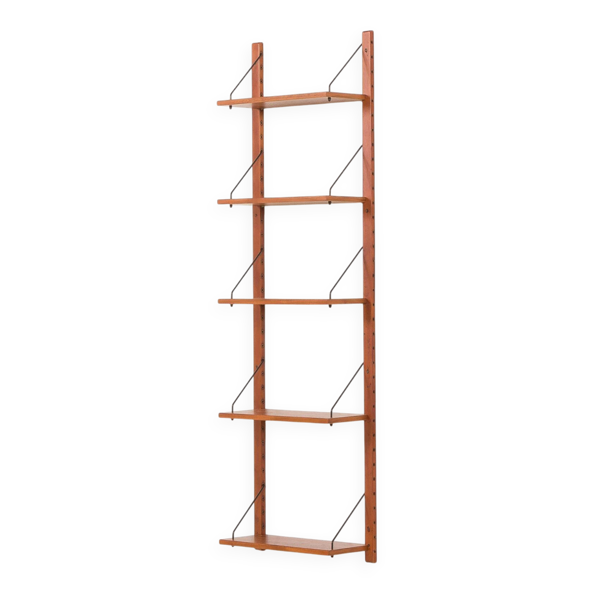 Mid century modern teak  upcycled shelving unit