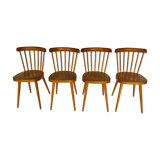 Suite of 4 chairs bistro Baumann, 50s