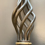 Chenets modernist bronze and cast iron