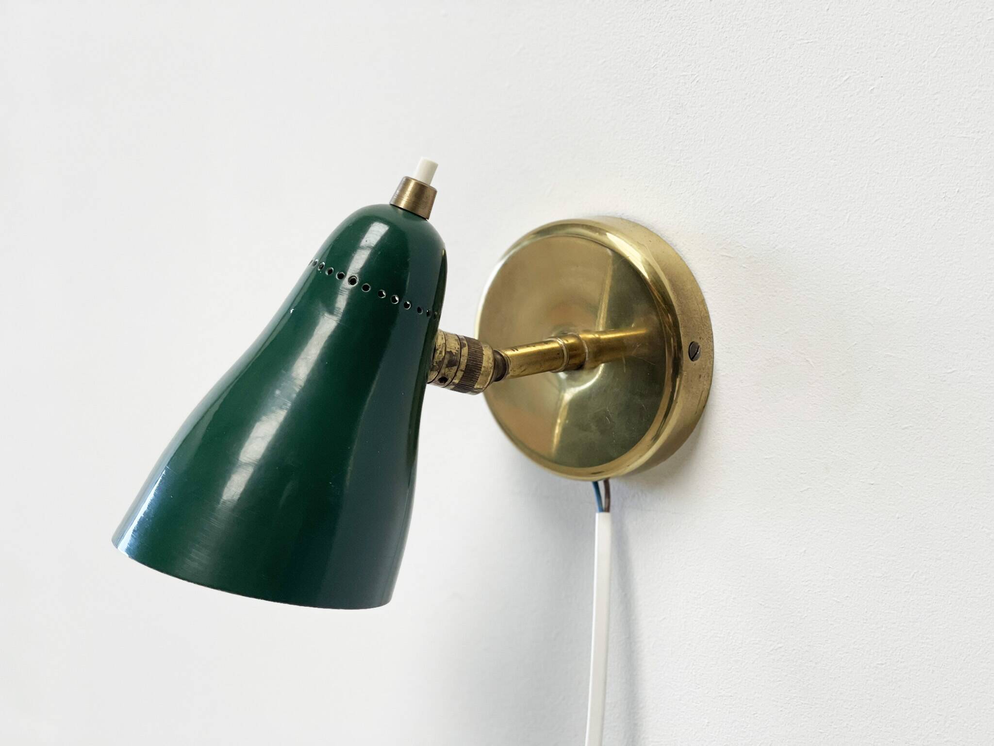 Green Perforated Wall Lamp by Dek A Lux