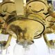 Extraordinary huge brass Art Deco chandelier, 1930s / Cubism