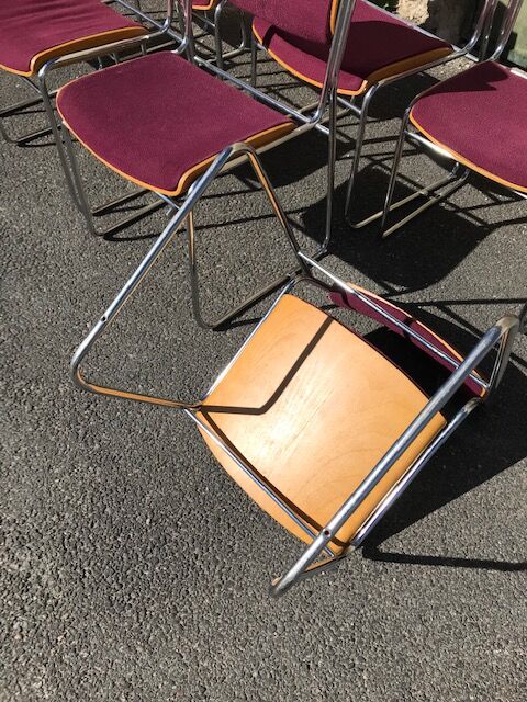 Lot of 8 chairs 80