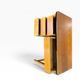 Vintage wooden desk with 3 drawers | 1960s retro style