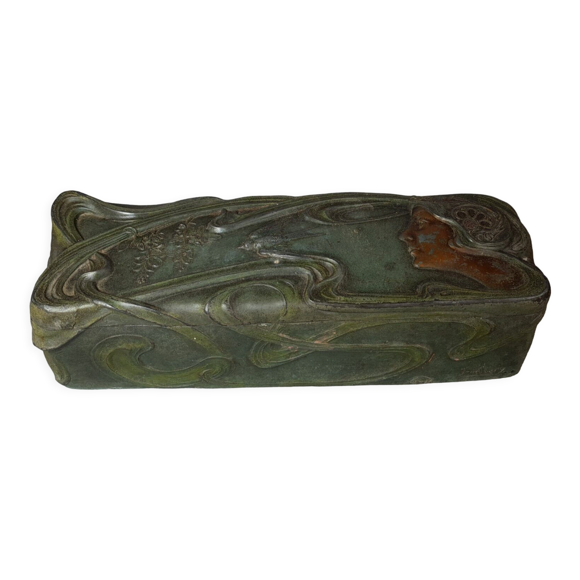 Box / box Art Nouveau in regulation signed Tonchery era around 1900 SB