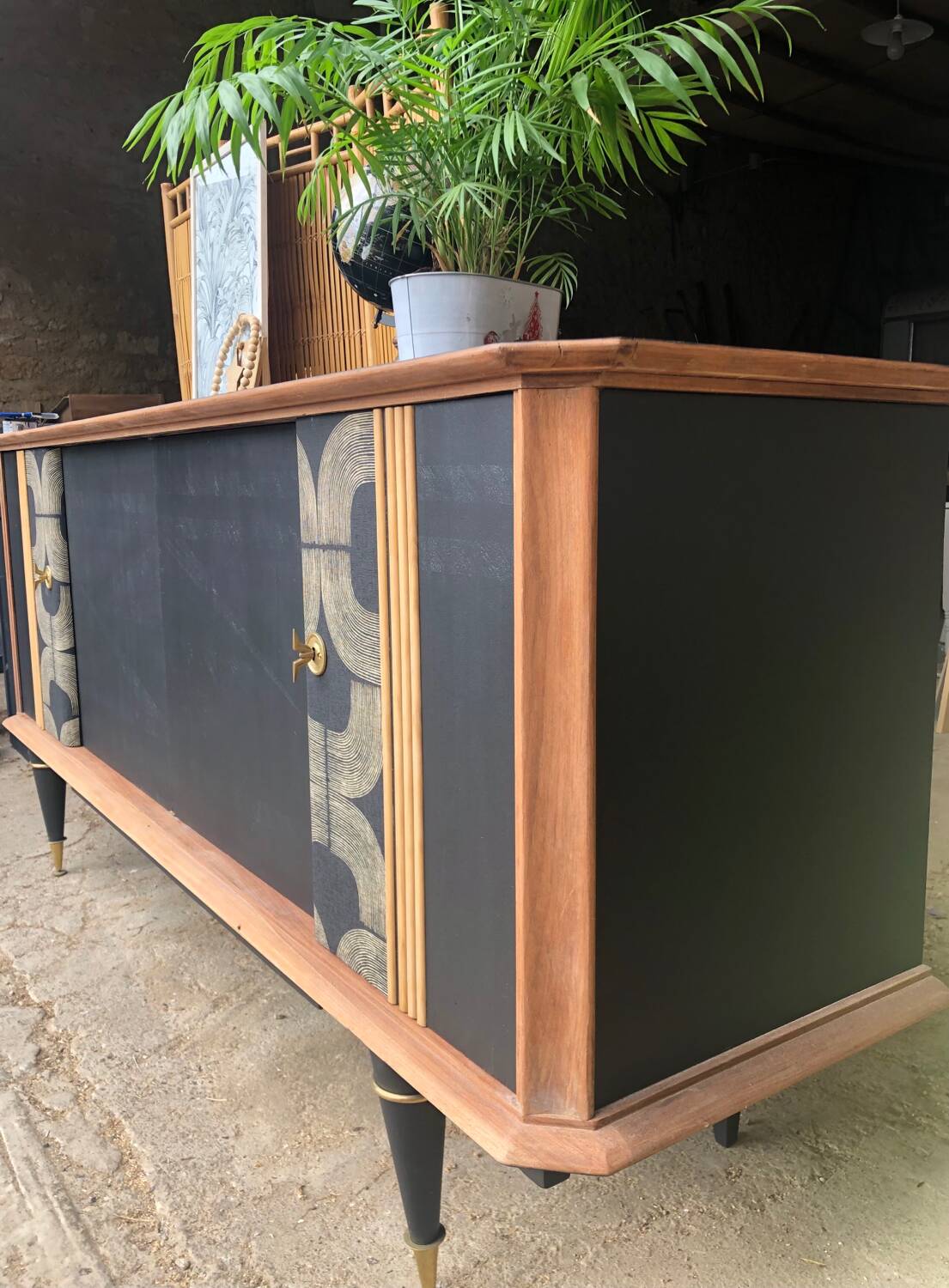 Black vintage sideboard