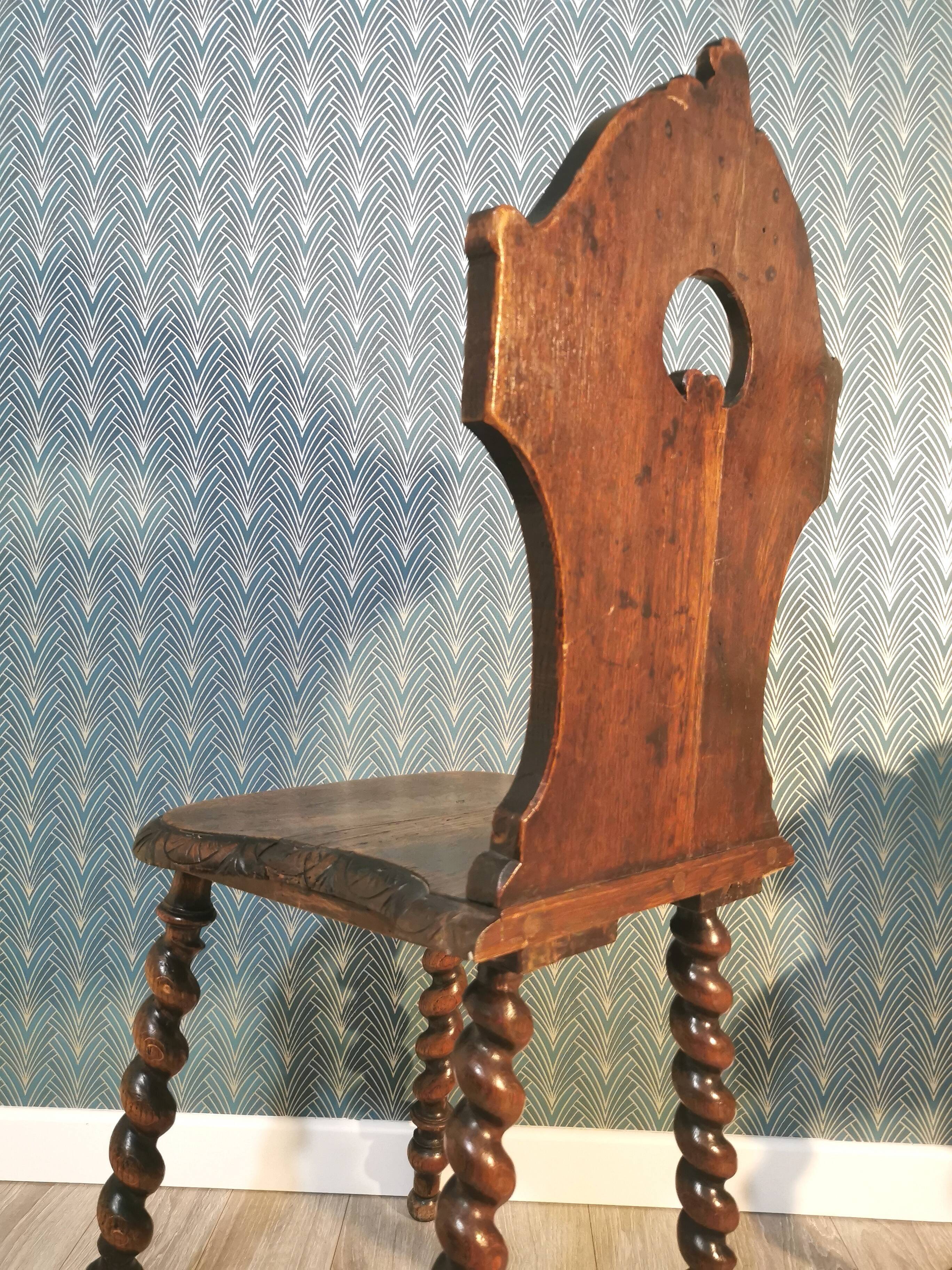 Carved oak chair