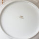 Round flat hollow Limoges FD Chauvigny White golden rose pattern