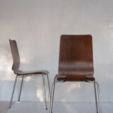 Suite of 6 scandinavian design chairs