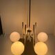 Suspension chromée globe en verre vintage 70’S