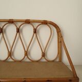 Pair of rattan wall shelves