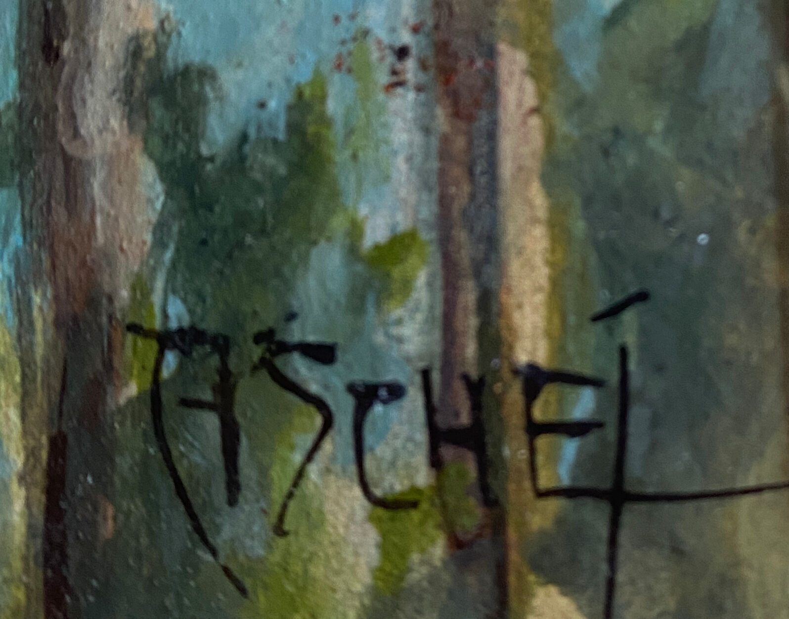 Painting signed Matilde Ascher "Terrace in Bonassola"