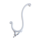 White peg in metal
