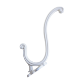 White peg in metal