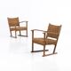 1940s armchairs by Frits Schlegel, Fritz Hansen Model 1641, Denmark 1