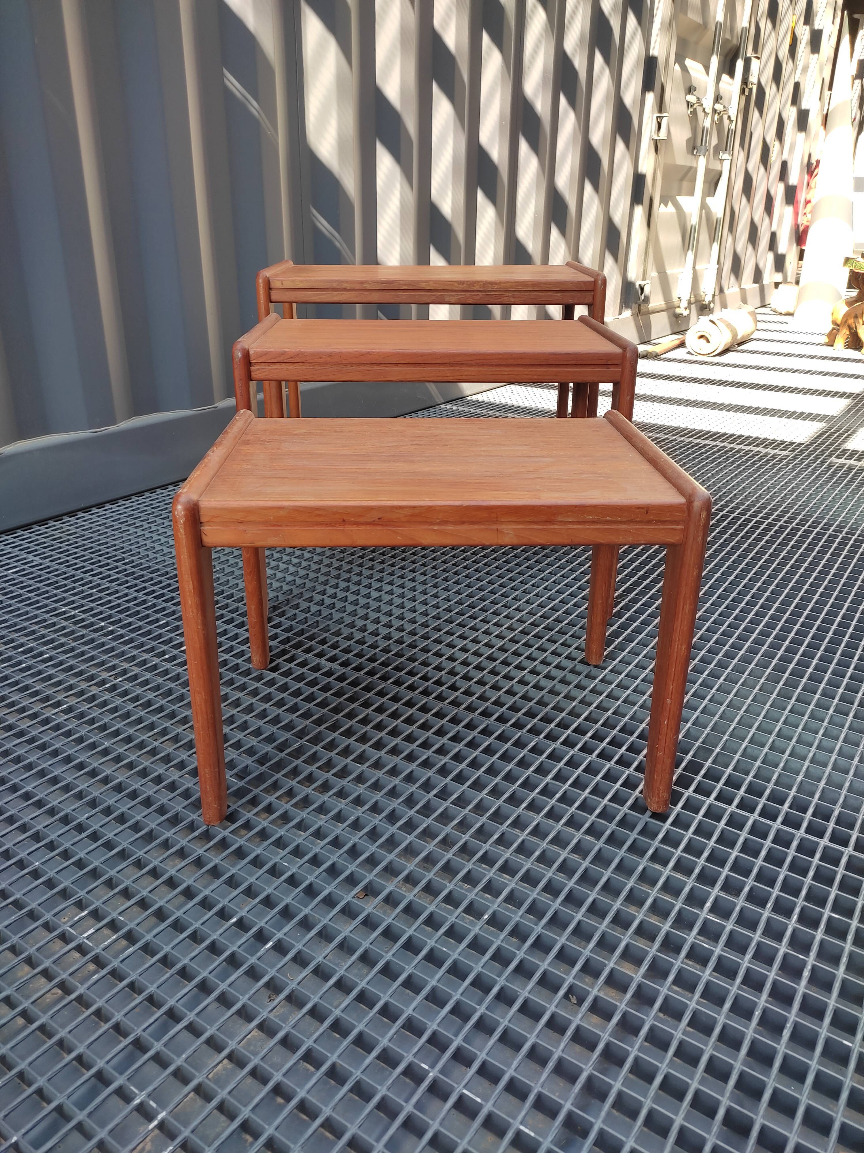 Scandinavian teak trundle tables