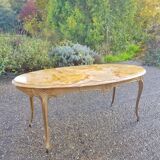 Orange marble coffee table