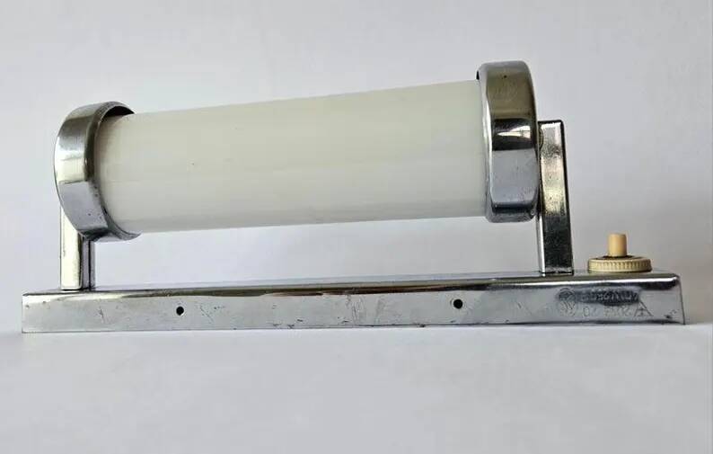 Rare Chrome design Bauhaus, Art Deco, Functionalism Wall Lamp, 1930s