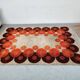 Tapis pop art vintage années 70 Space age pure laine