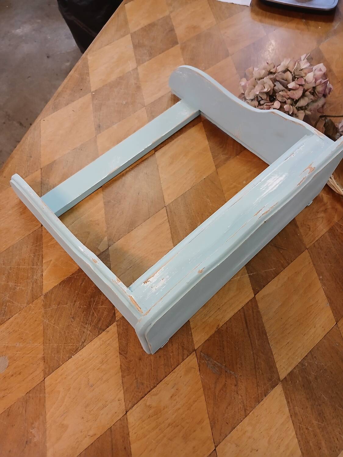 Revamped antique wall shelf