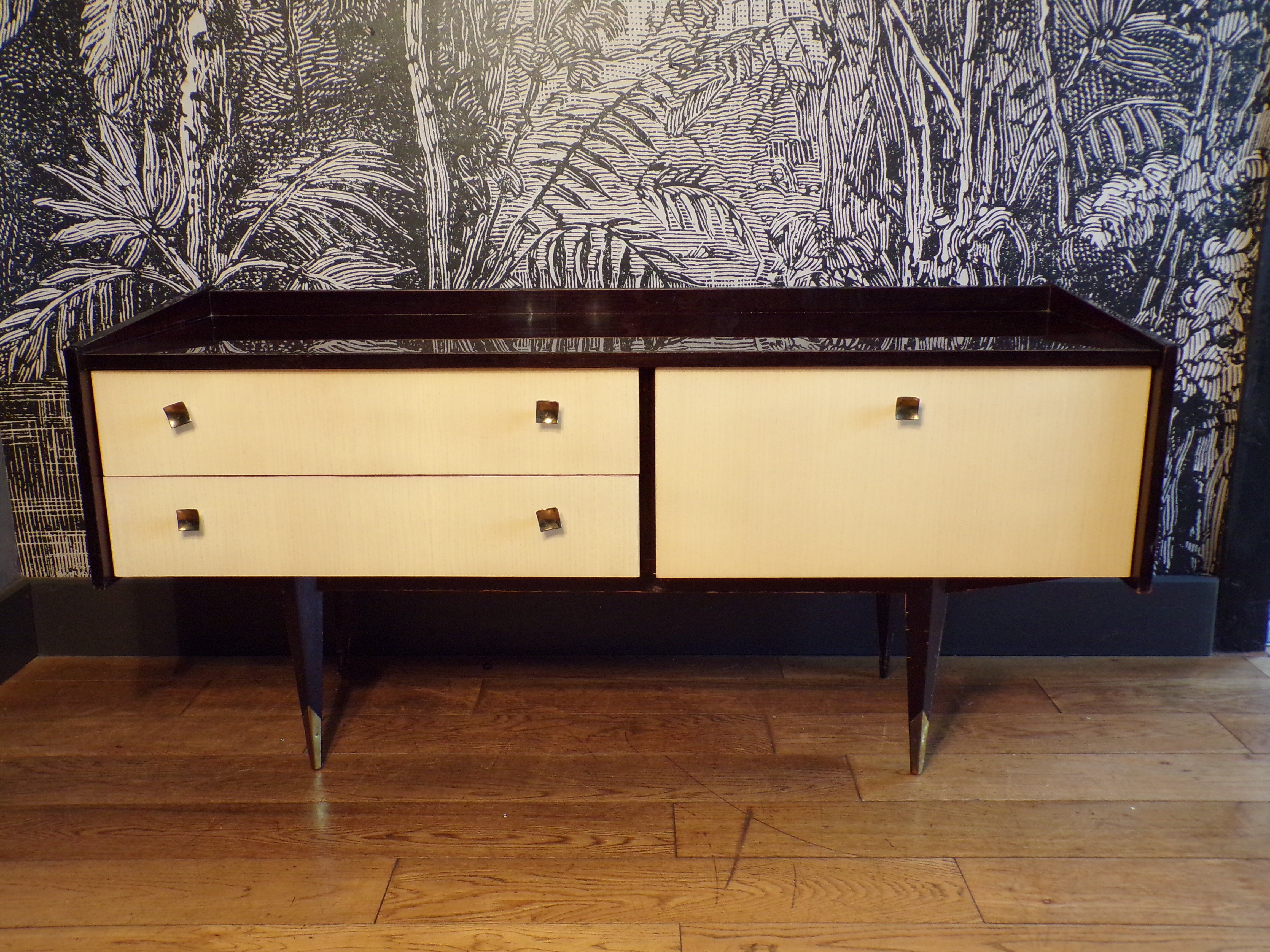 Vintage sideboard in varnished wood
