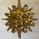 Large sculpted and gilded sun wall art - Artisanal craftsmanship / La Venexiana Venice
