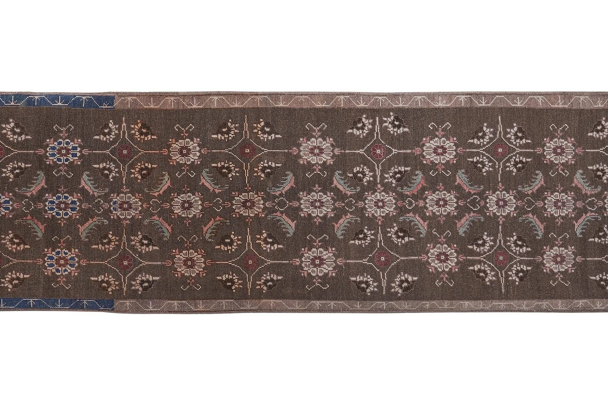 Vintage Turkish hallway rug 90x277 cm