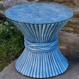 Retro "Wheat Sheaf" coffee table by McGuire America, modernist, 60s/70s.