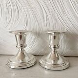 Silver candle holders