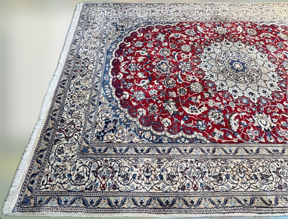 Persian Nain carpet wool and silk 300x200 cm