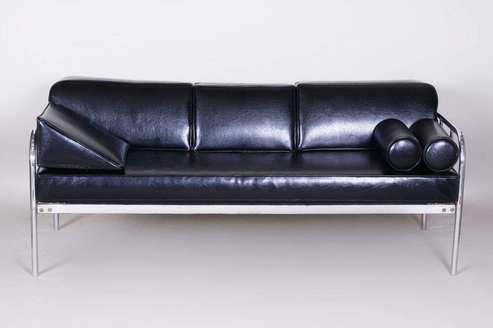 Bauhaus Sofa in Leather from Vichr a Spol, 1930s