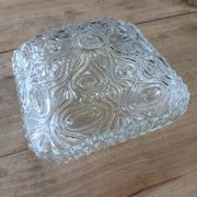 Antique ceiling light in molded glass