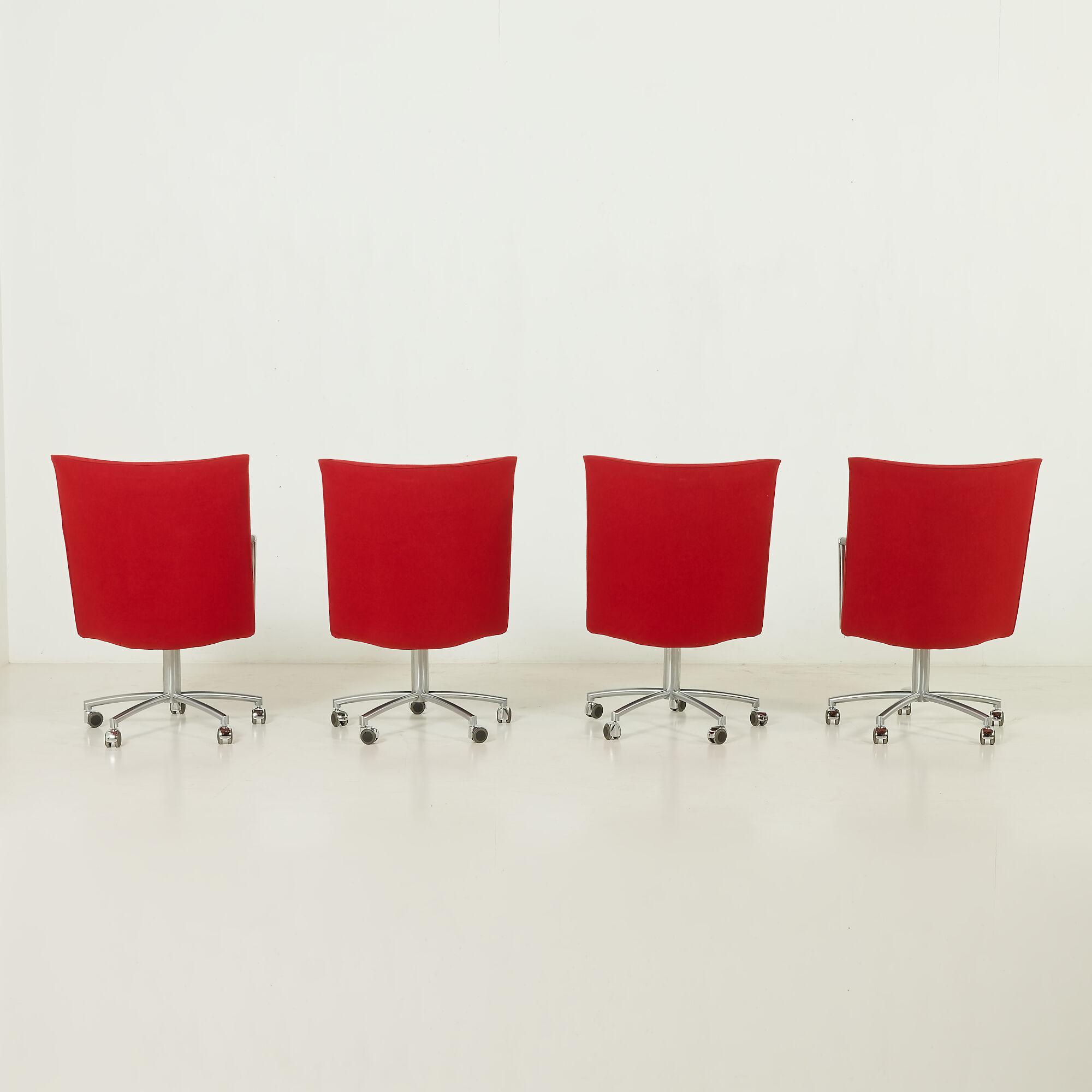 Erik Jørgensen “Partner” chairs by J. Foersom & P. Hiort-Lorenzen, set of 4, Denmark, 1970s