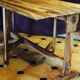 Table en noyer pliable fabrication artisanale