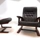 Westnofa Panter Leather Lounge Chair with Ottoman by Arnt Lande, 1970s