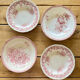 Assiettes creuses roses