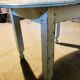 Oval bistro table from the 1930s with a lovely light blue patina