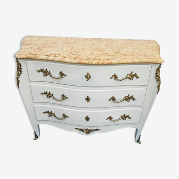 Chest of drawers style Louis XV cream