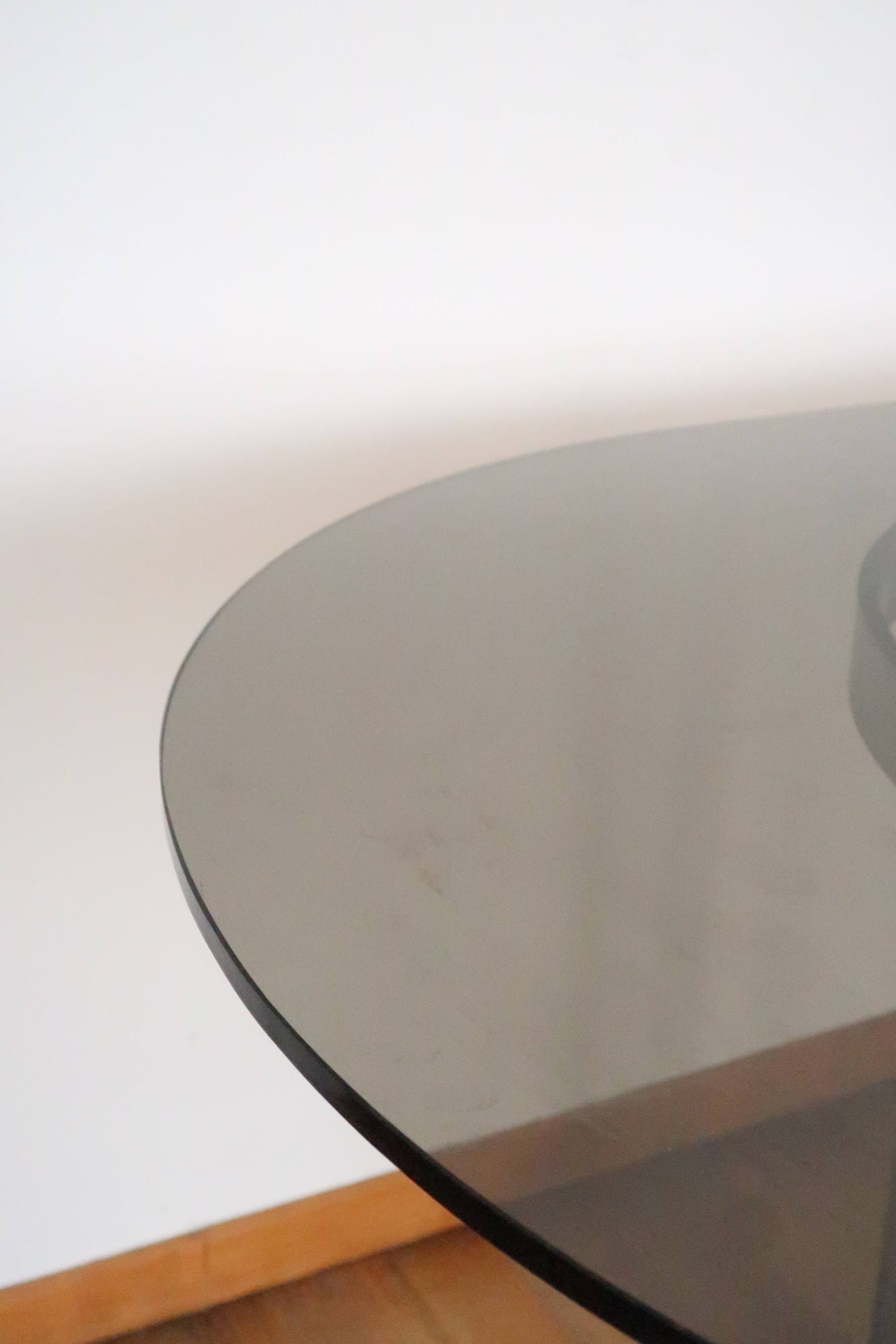 Dining table smoked glass Roche Bobois