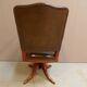 Chaise de bureau vintage en merisier et cuir