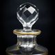Flacon Baccarat modèle Nancy, cristal taillé et liseré doré, avant 1936