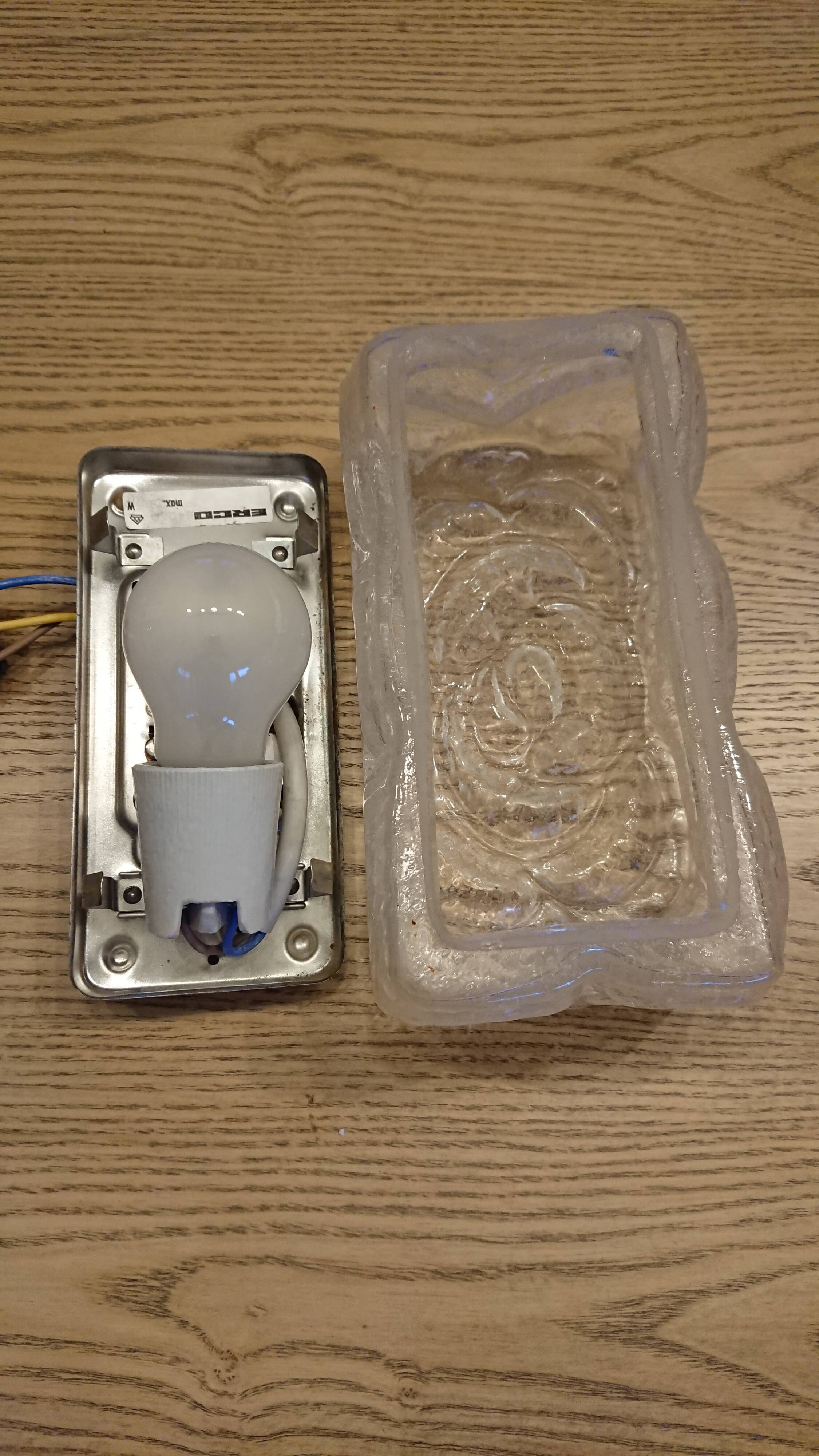 70s 1970s glass ceiling light