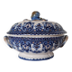 Antique earthenware tureen by Émile Tessier (1887-1971), Malicorne, France