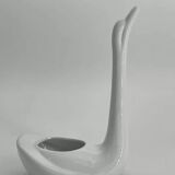 Swan-shaped ceramic flowerpot