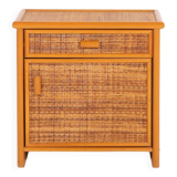 Armoire vintage en rotin et osier